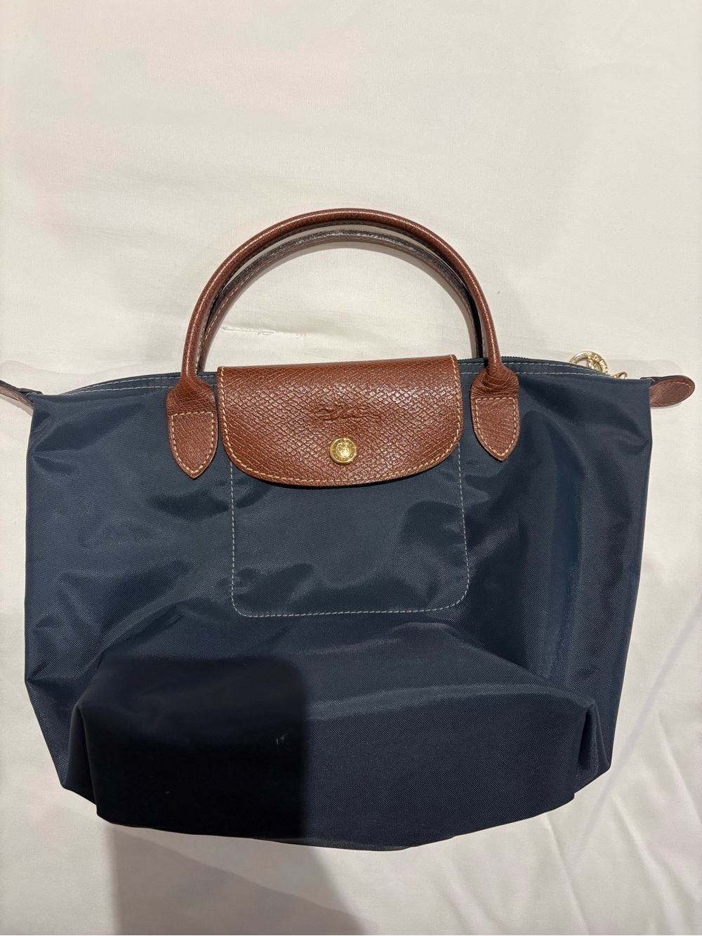 Longchamp Navy Nylon Tote - Size small